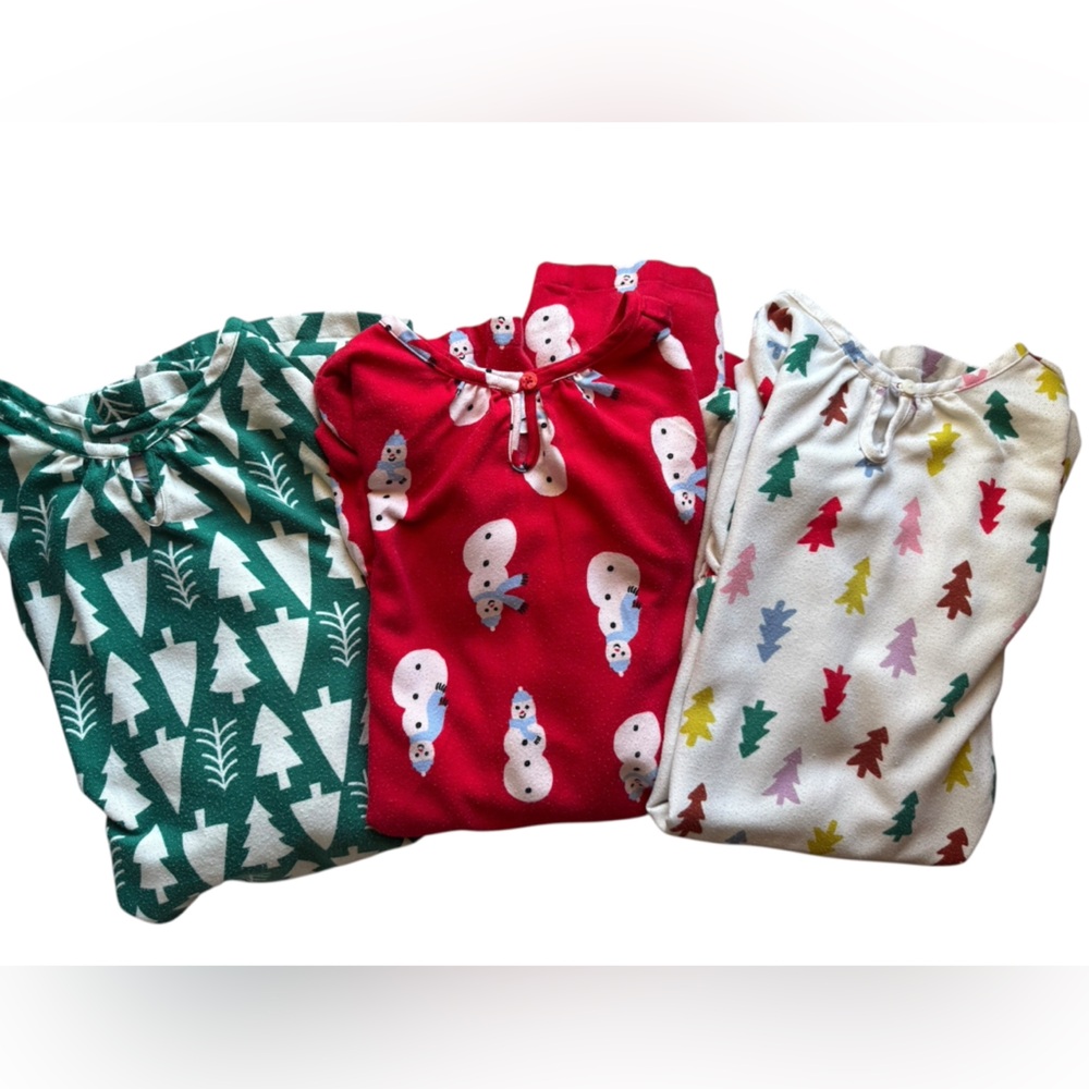 Hanna Andersson girls Winter sleepwear long sleeve pajama dress Bundle Size 10